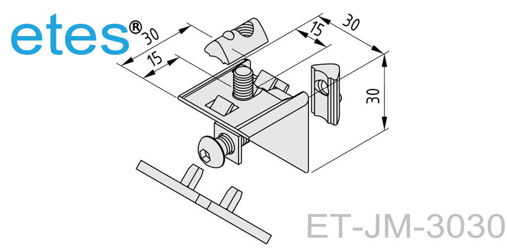 3030强力角件组件，ET-JM-3030